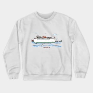 Nantucket Ferry in the Harbor Crewneck Sweatshirt